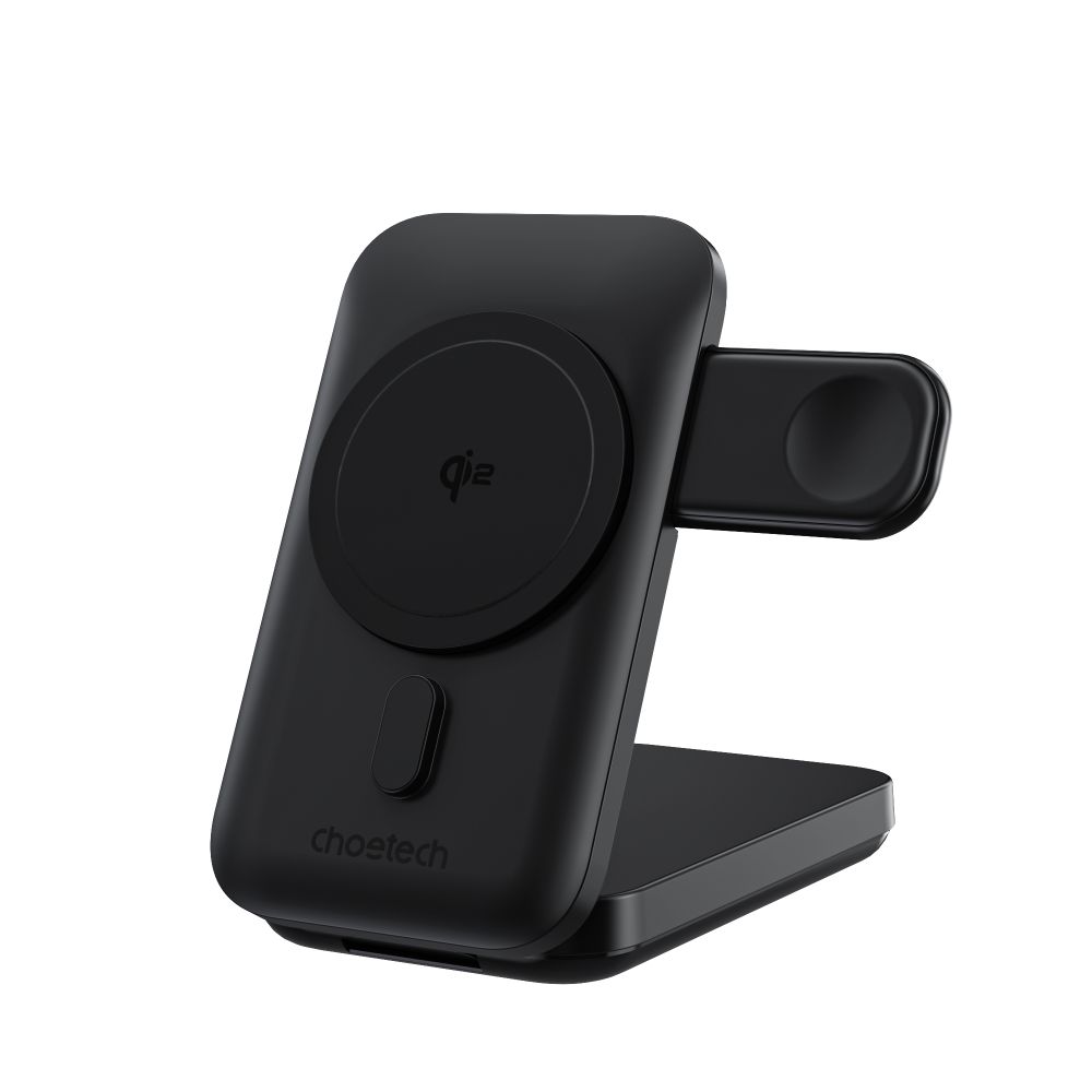 Повербанк з підставкою 10000mAh Choetech B750 Black QC3.0 PD3.0 бездротова зарядка смартфонів та Apple Watch купити в Україні