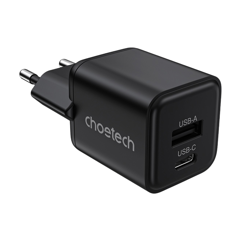 Мережевий зарядний пристрій Choetech PD5012 mini PD30W GAN A+C Black купити в Україні