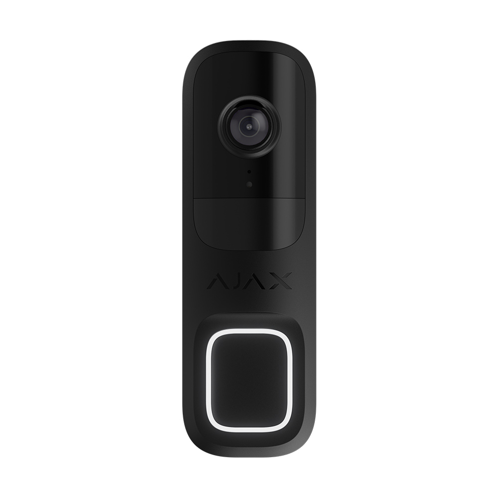 Відеодзвінок з WiFi 4Mp Ajax DoorBell Black із вбудованим штучним інтелектом та ІЧ датчиком руху купити в Україні