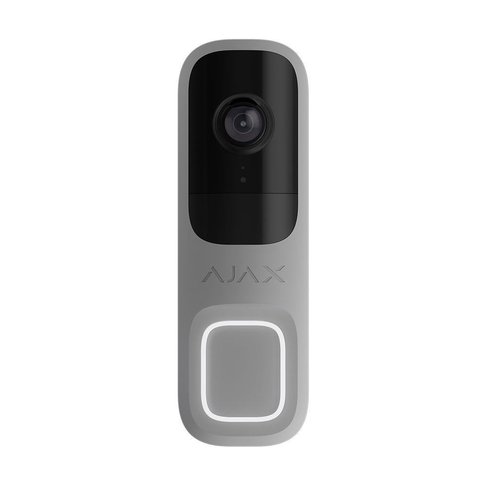 Видеозвонок с WiFi 4Mp Ajax DoorBell Gray со встроенным искусственным интелектом и ИЧ-датчиком движения купить в Украине