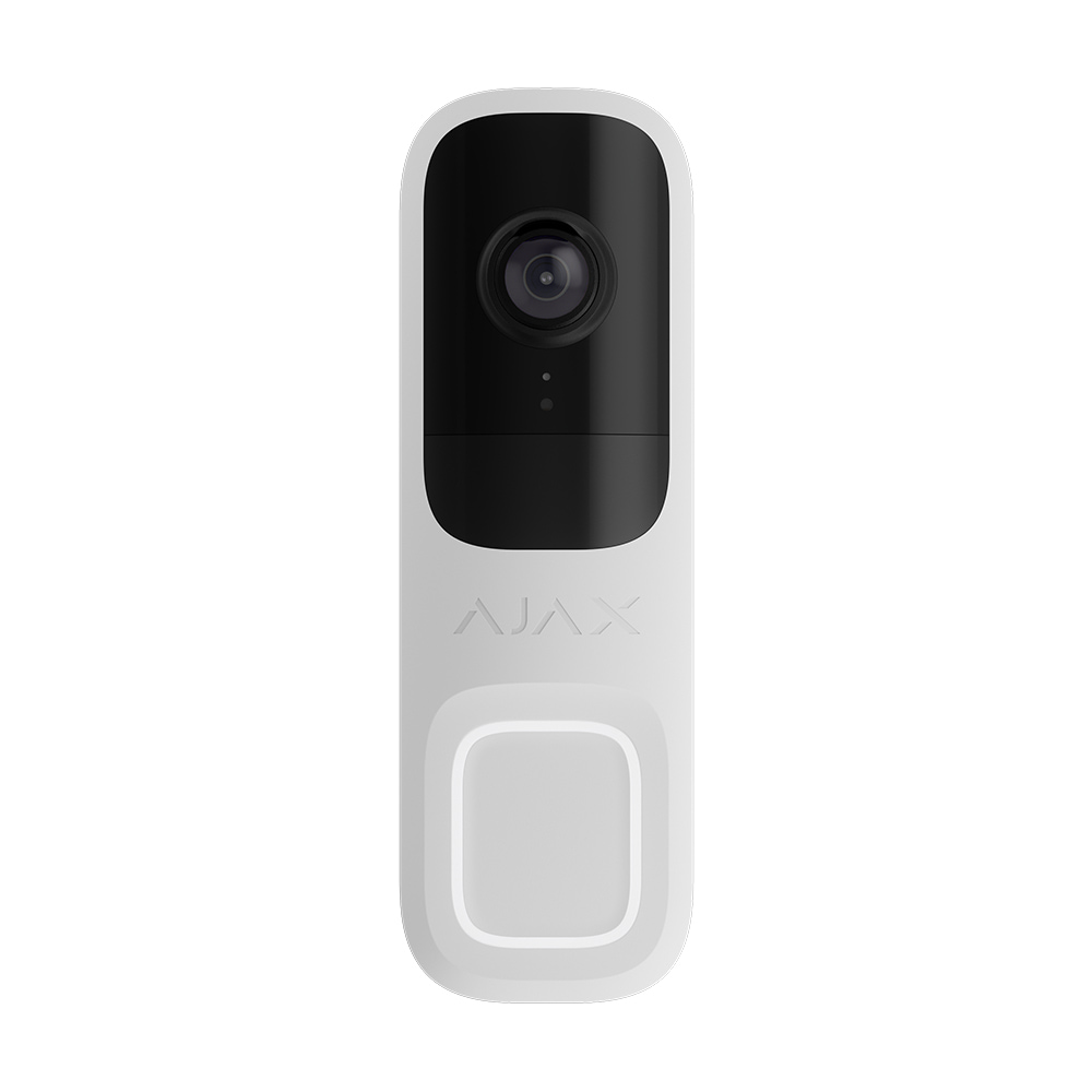 Відеодзвінок з WiFi 4Mp Ajax DoorBell White із вбудованим штучним інтелектом та ІЧ датчиком руху купити в Україні