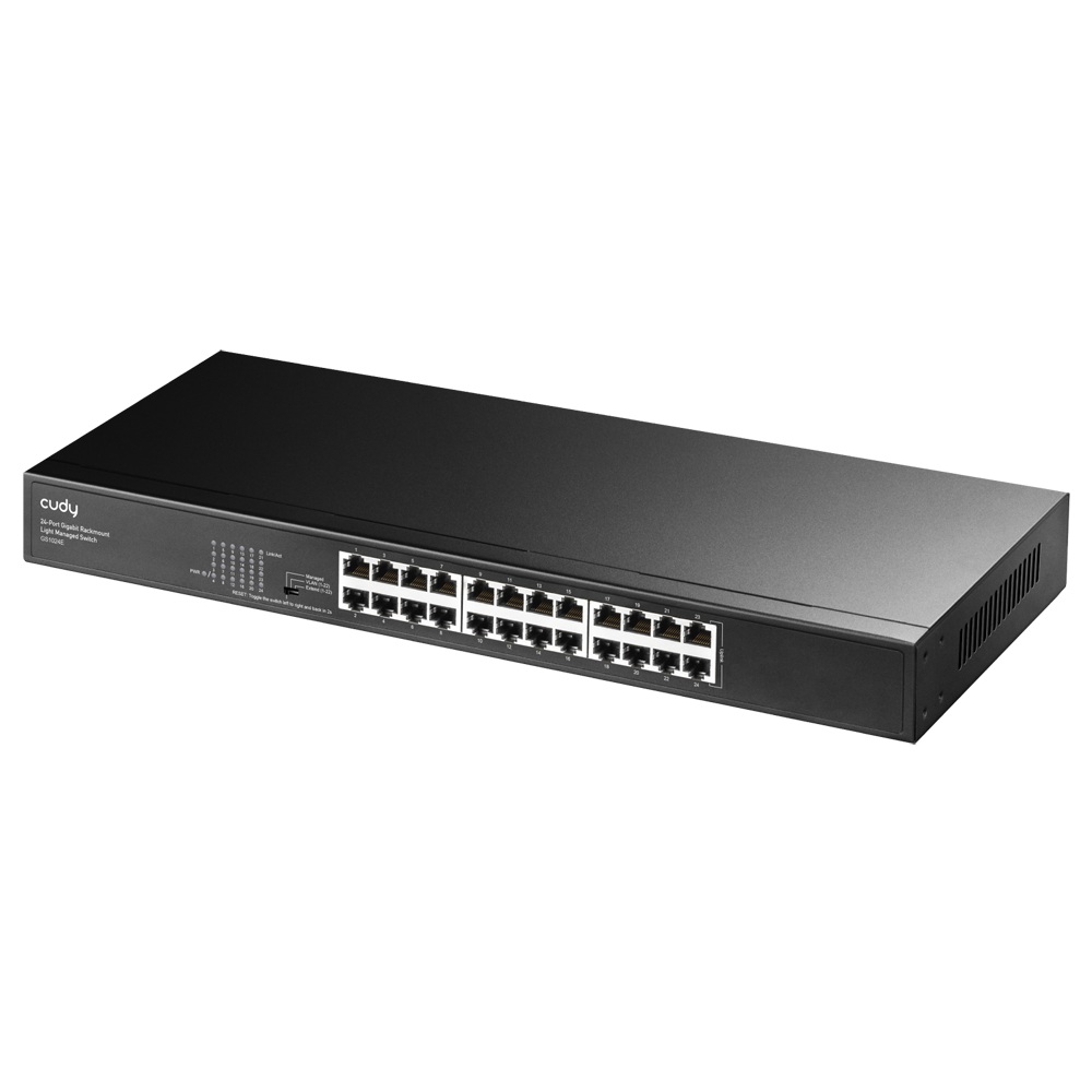 Коммутатор 24-портовый Cudy GS1024E гигабитный с функциями управления