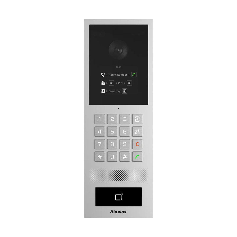 IP-видеопанель многоабонентская 2Mp Akuvox S532 с экраном 2.8", считывателем EM-Marine / Mifare / NFC / BLE купить в Украине