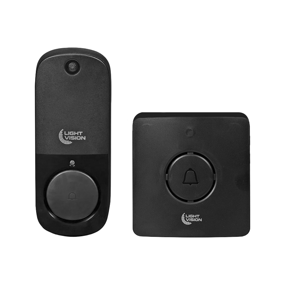 Дверной WiFi звонок Light Vision VLC-DR10T(Tuya) Black с ИК-датчиком движения купить в Украине