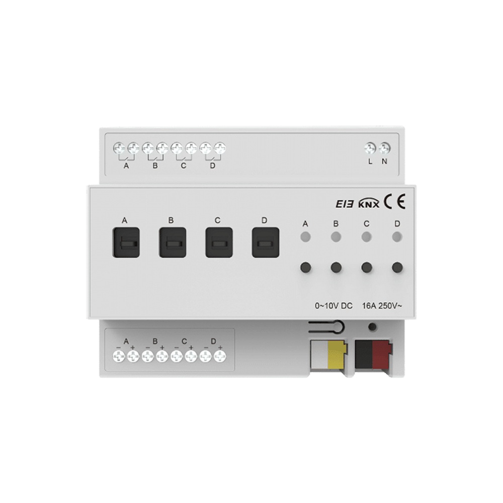 Диммер на 4 канала 0-10V, KNX Akubela KXAC-B1DV4 купить в Украине
