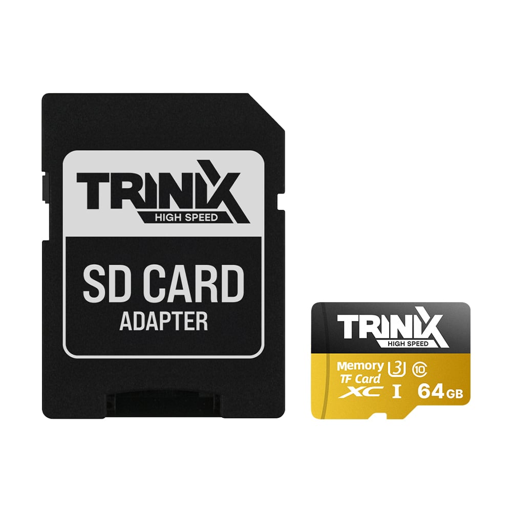 Карта пам’яті Trinix 64GB miсroSDXC з SD-адаптером U3 V30 A1 купити в Україні