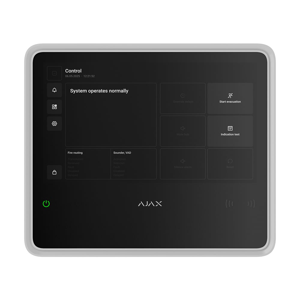 Бездротовий ППКП Ajax EN54 Fire Hub Jeweller White з Wi-Fi, 2G/4G, Ethernet, підтримкою до 200 пристроїв та 40 пожежних зон купити в Україні