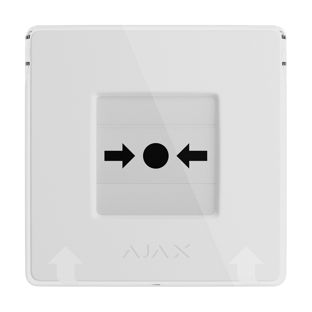 Беспроводная кнопка для активации пожарной тревоги вручную Ajax ManualCallPoint White Jeweller купить в Украине