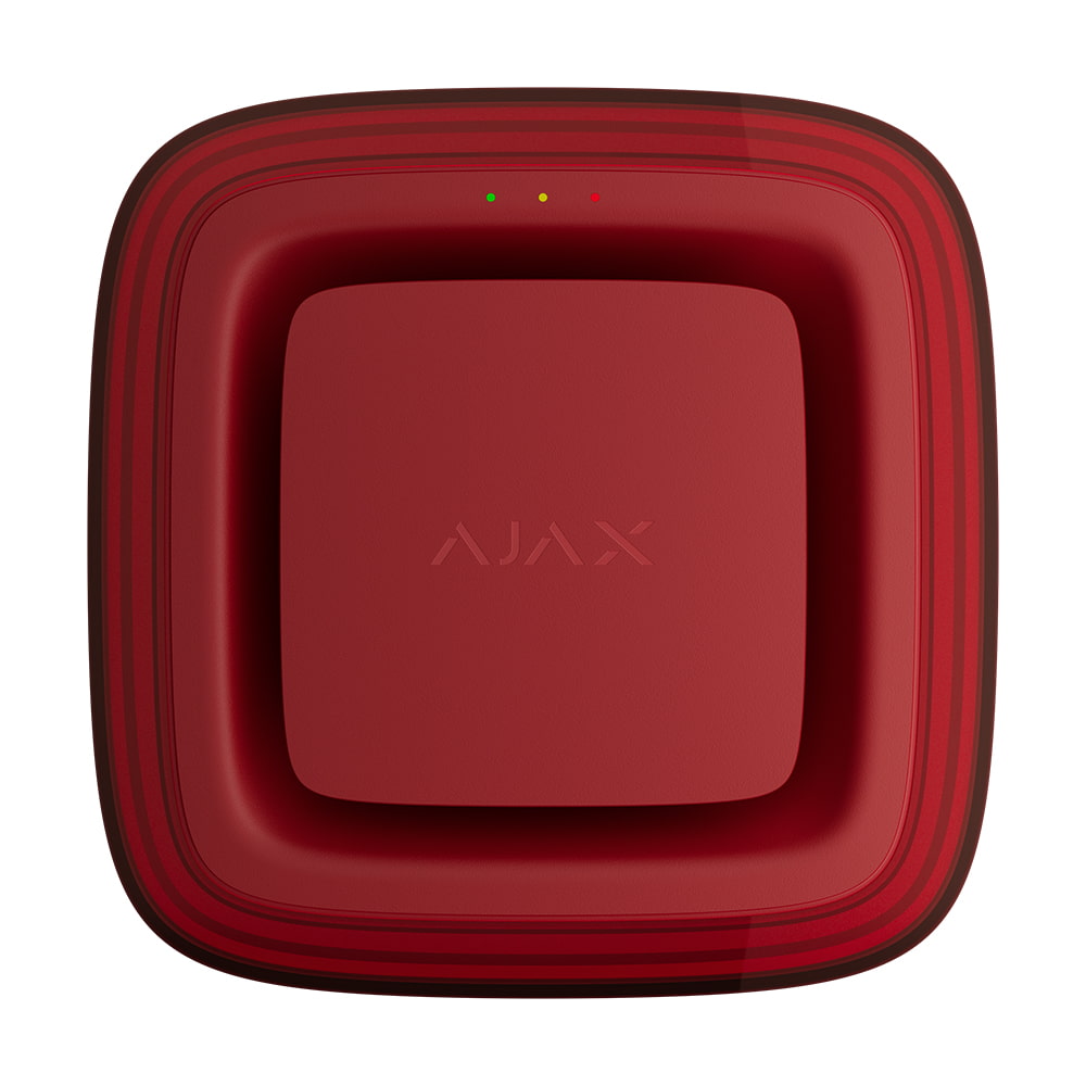 Беспроводной адресный пожарный оповещатель светозвуковой Ajax EN54 FireProtect (Sounder/VAD) Jeweller Red купить в Украине