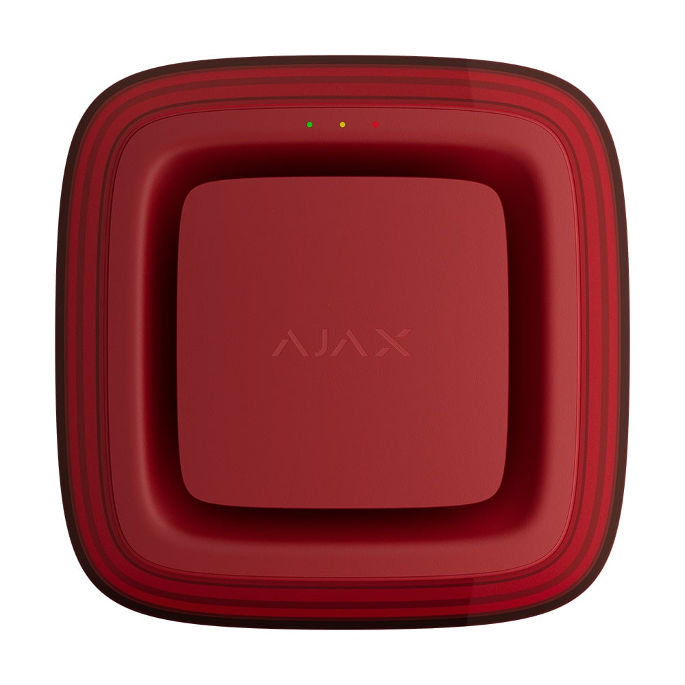 Бездротовий адресний пожежний оповіщувач світлозвуковий Ajax EN54 FireProtect (Sounder/VAD) Jeweller Red купити в Україні
