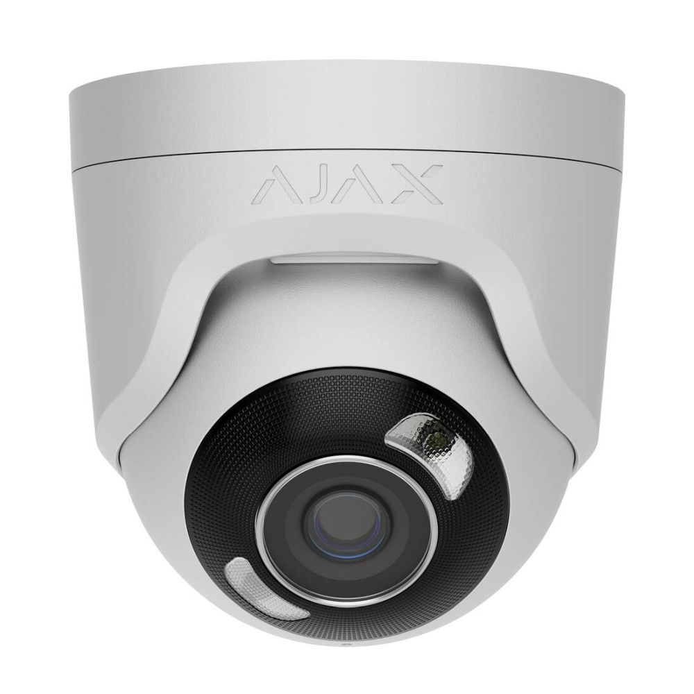 IP-відеокамера 8Mp Ajax TurretCam HL (8 Mp/2.8 mm) White f=2.8mm, ІЧ+LED-підсвічування, з мікрофоном купити в Україні