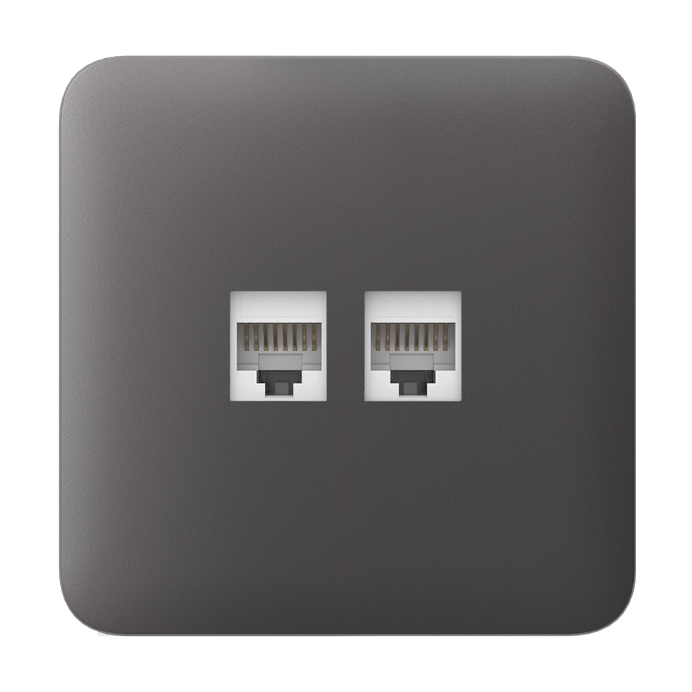 Фронтальна панель Ajax SoloCover (LAN) grey/сіра для інтернет-розетки Outlet (LAN) купити в Україні