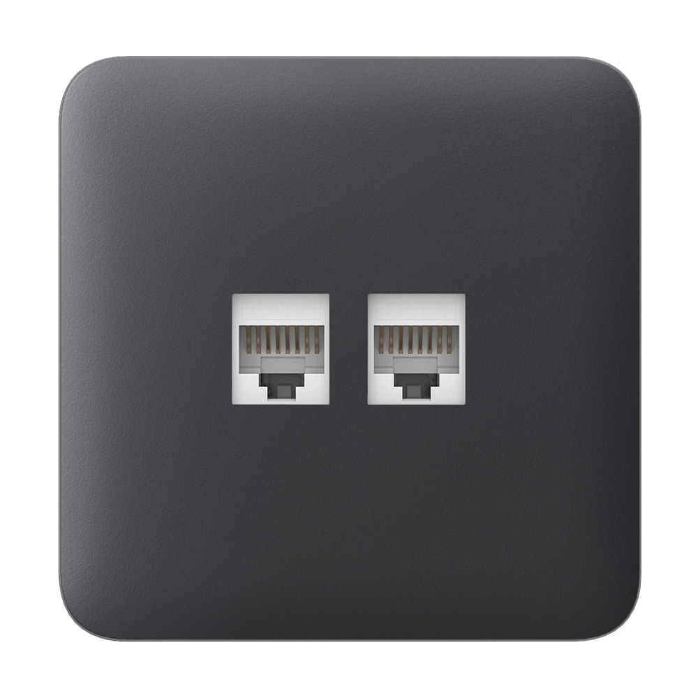 Фронтальная панель Ajax SoloCover (LAN) graphite/графит для интернет-розетки Outlet (LAN) купить в Украине