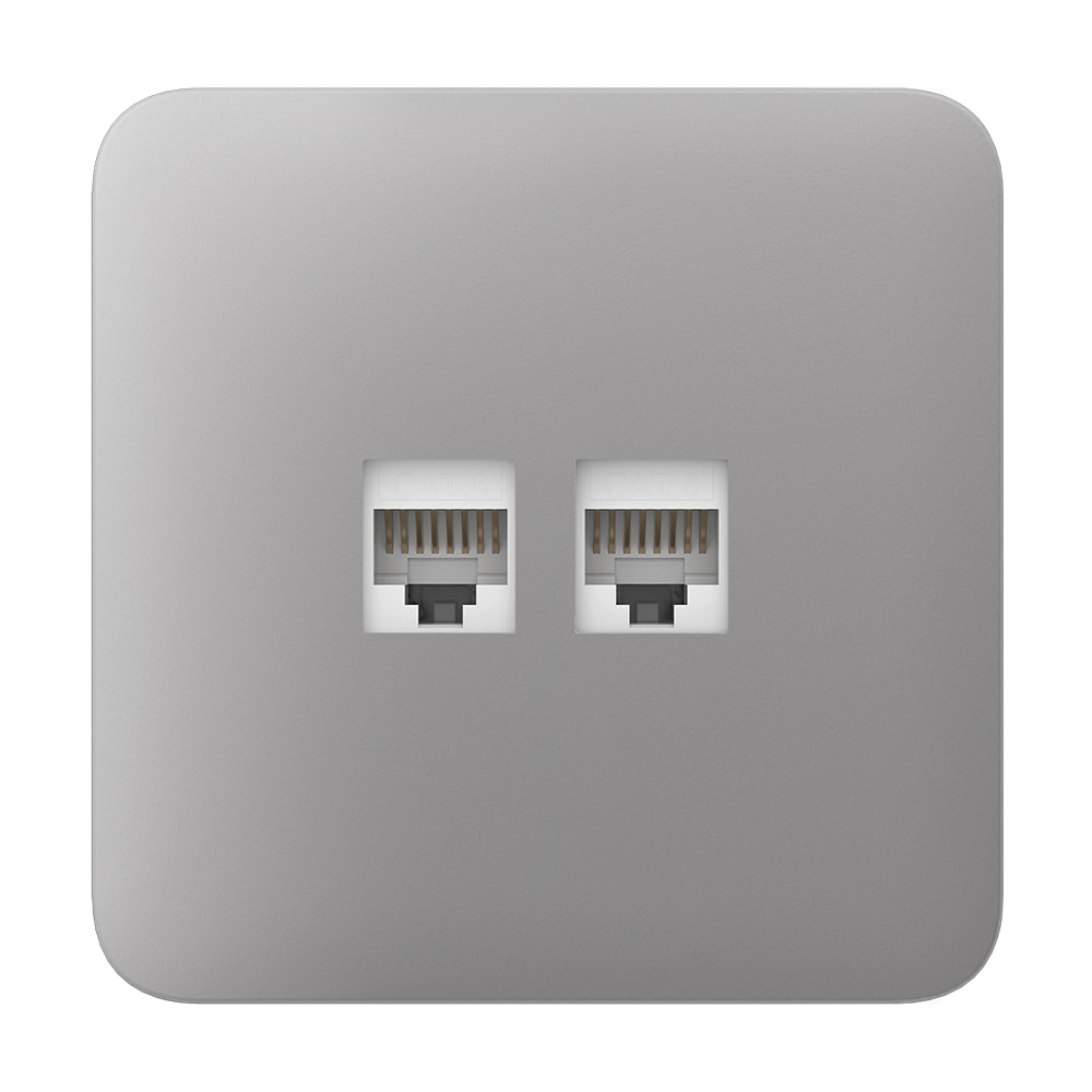 Фронтальная панель Ajax SoloCover (LAN) fog/дымчатая для интернет-розетки Outlet (LAN) купить в Украине