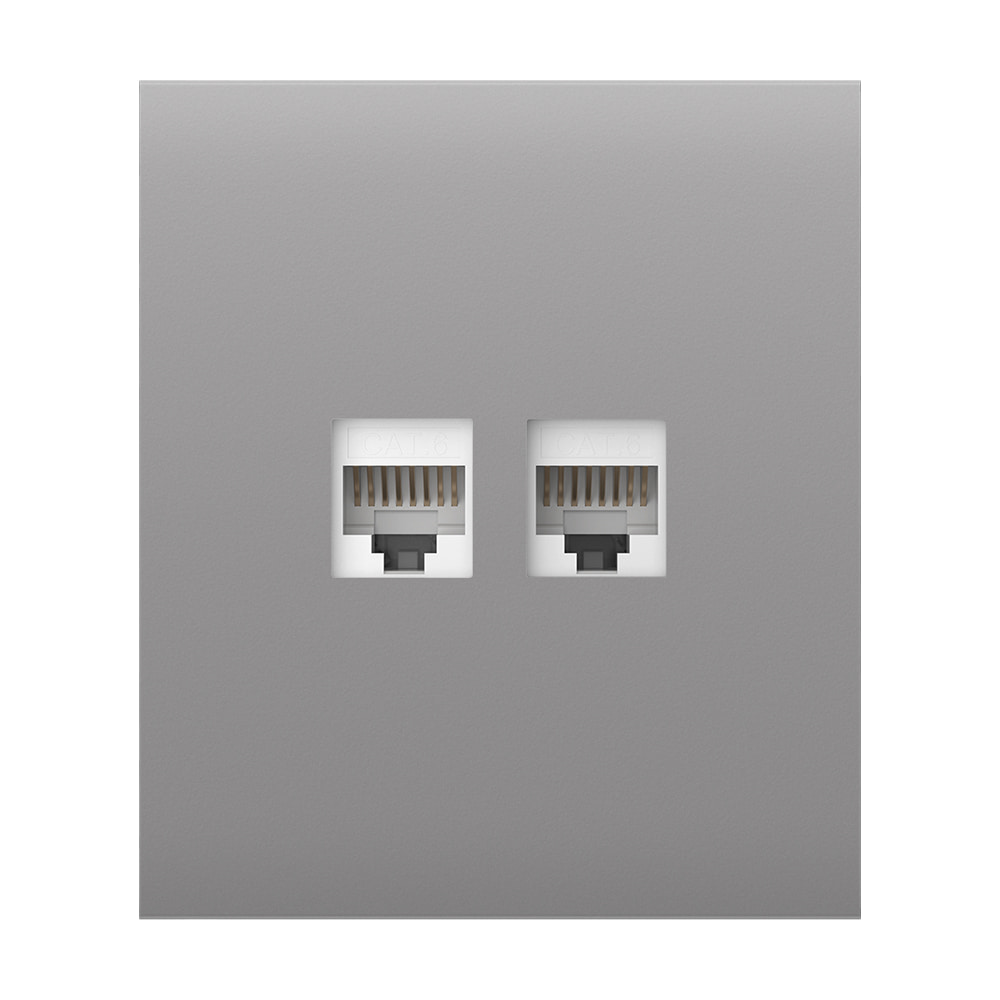 Фронтальная панель Ajax CenterCover (LAN) fog/дымчатая для интернет-розетки Outlet (LAN) купить в Украине
