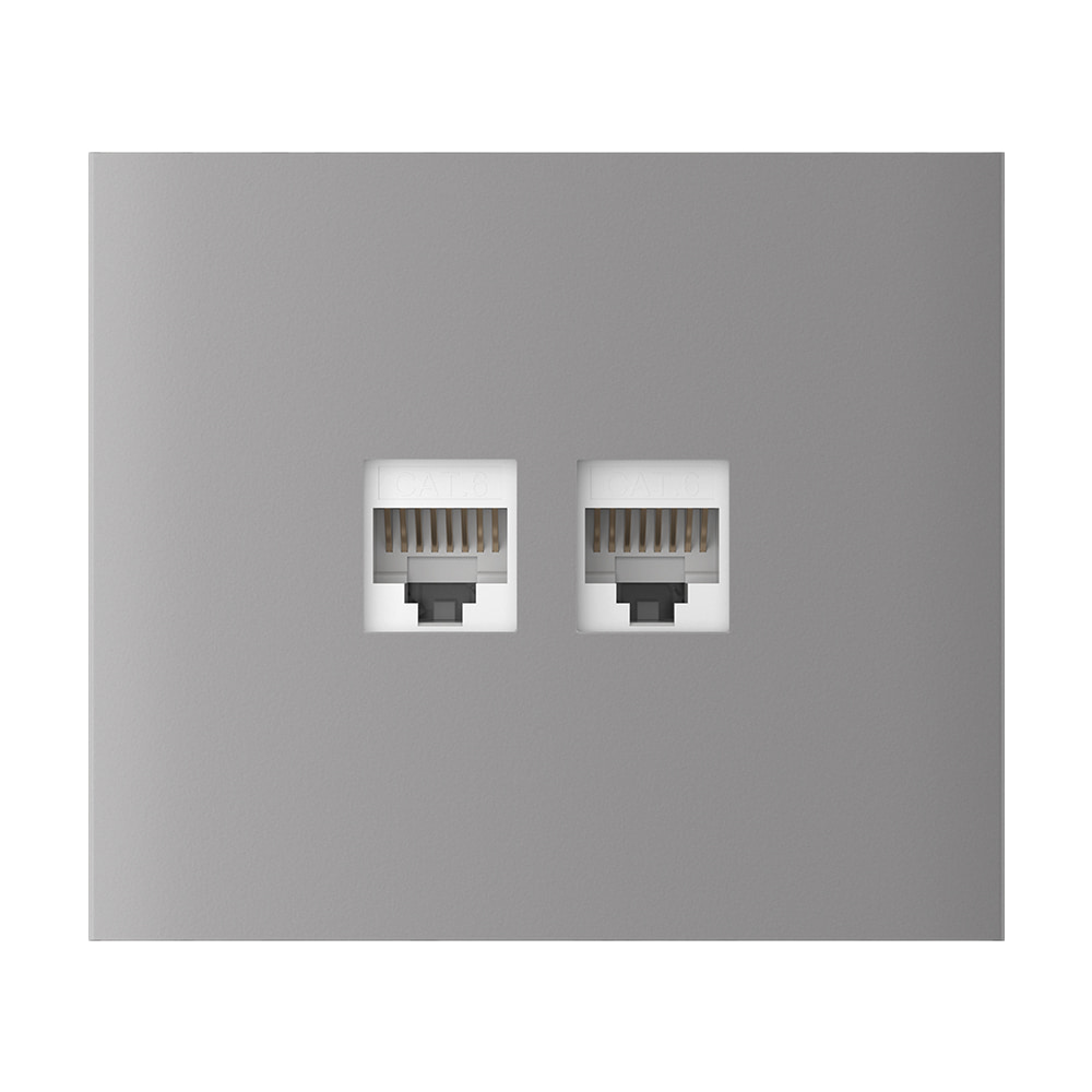 Фронтальная панель Ajax CenterCover (LAN) vertical fog/дымчатая для интернет-розетки Outlet (LAN) купить в Украине