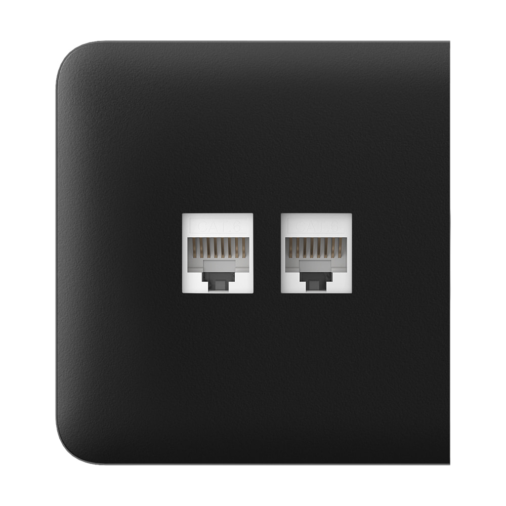 Фронтальная панель Ajax SideCover (LAN) black/черная для интернет-розетки Outlet (LAN) купить в Украине