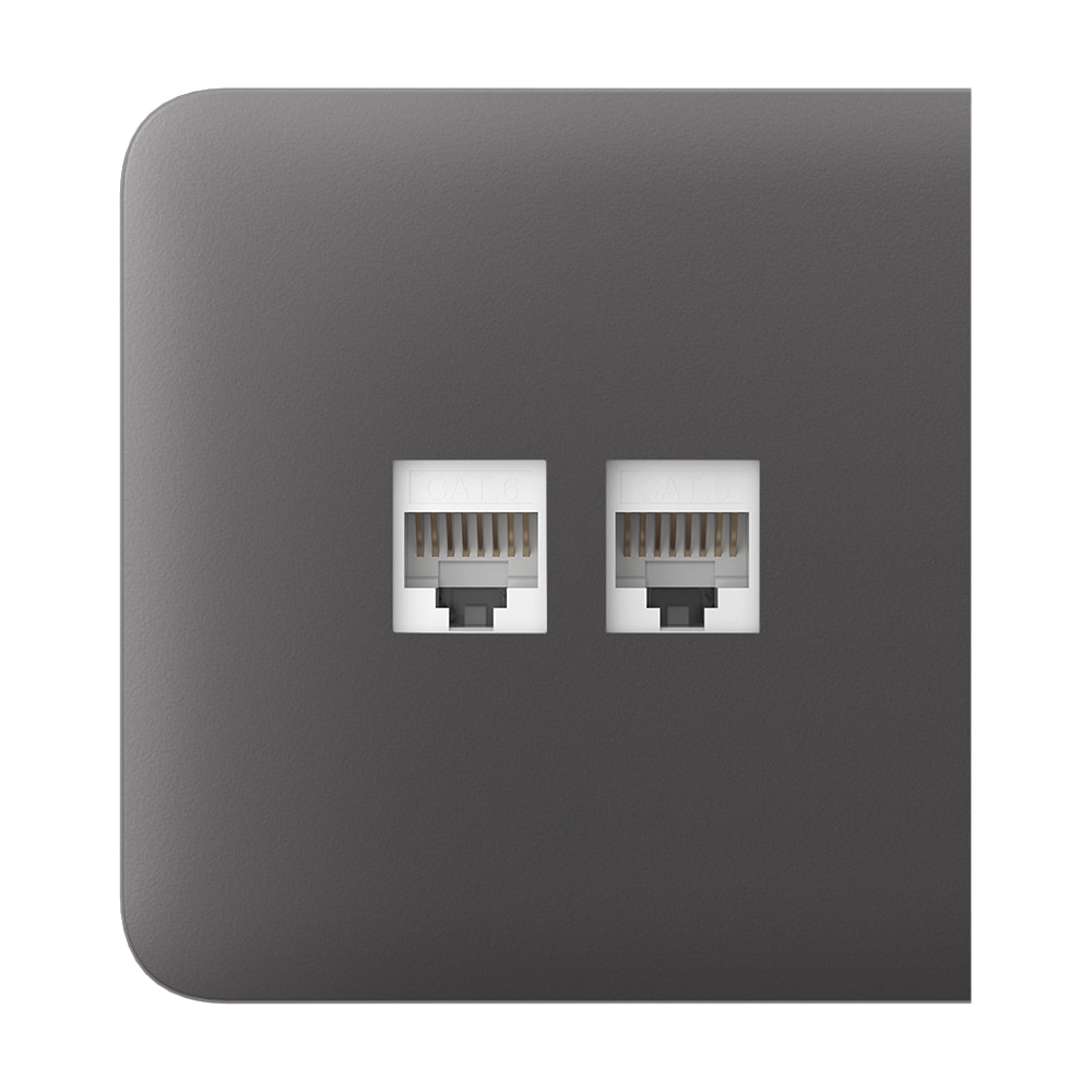 Фронтальна панель Ajax SideCover (LAN) grey/сіра для інтернет-розетки Outlet (LAN) купити в Україні