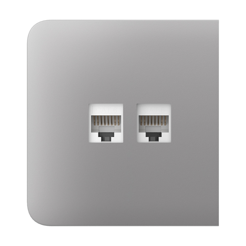 Фронтальная панель Ajax SideCover (LAN) fog/дымчатая для интернет-розетки Outlet (LAN) купить в Украине
