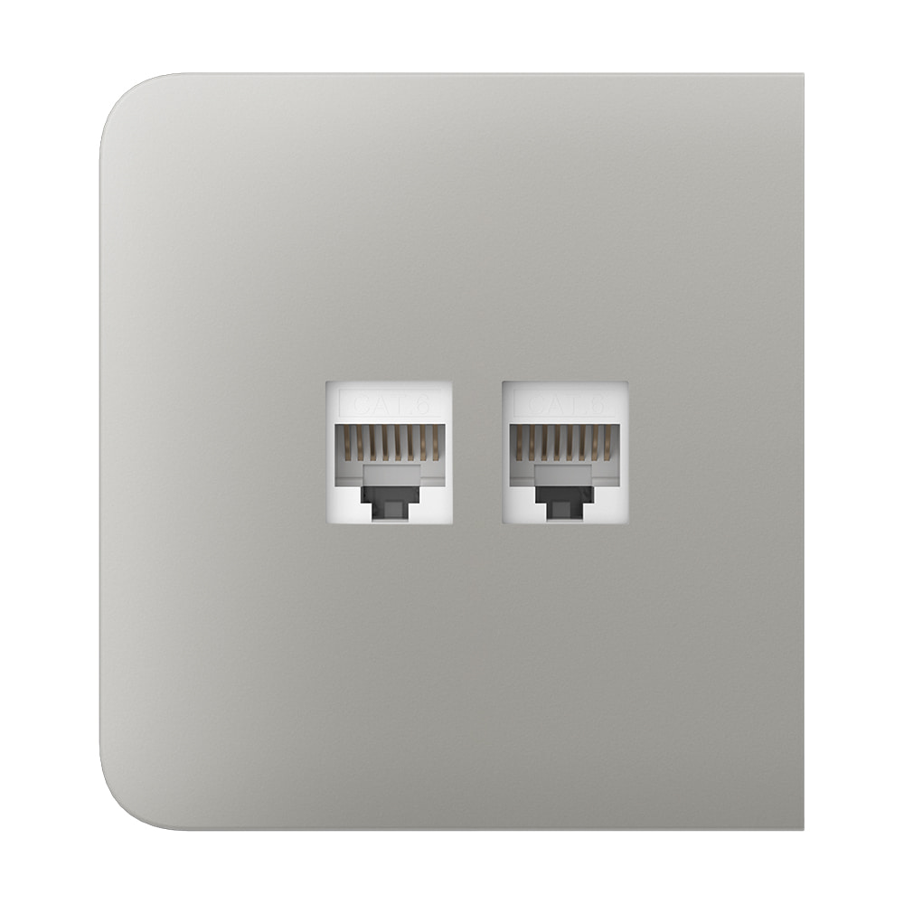 Фронтальная панель Ajax SideCover (LAN) oyster/устричная для интернет-розетки Outlet (LAN) купить в Украине
