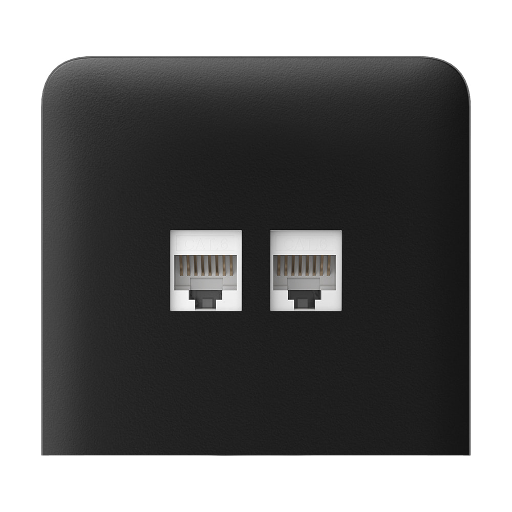 Фронтальна панель Ajax SideCover (LAN) vertical black/чорна для інтернет-розетки Outlet (LAN) купити в Україні