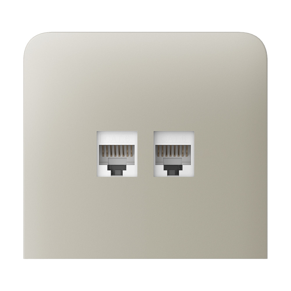 Фронтальна панель Ajax SideCover (LAN) vertical ivory/слонова кістка для інтернет-розетки Outlet (LAN) купити в Україні