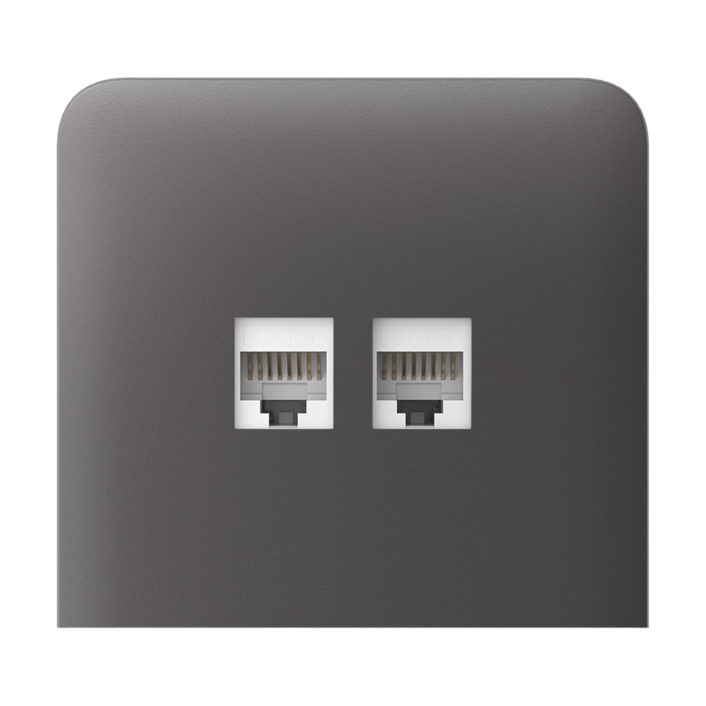 Фронтальна панель Ajax SideCover (LAN) vertical grey/сіра для інтернет-розетки Outlet (LAN) купити в Україні