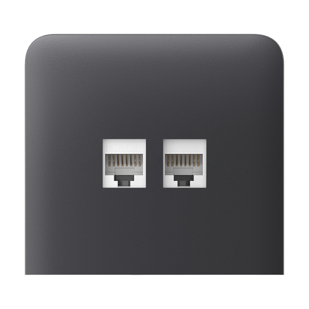 Фронтальна панель Ajax SideCover (LAN) vertical graphite/графіт для інтернет-розетки Outlet (LAN) купити в Україні