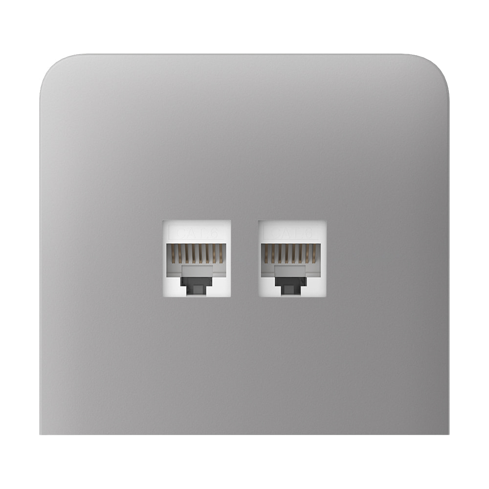 Фронтальная панель Ajax SideCover (LAN) vertical fog/дымчатая для интернет-розетки Outlet (LAN) купить в Украине