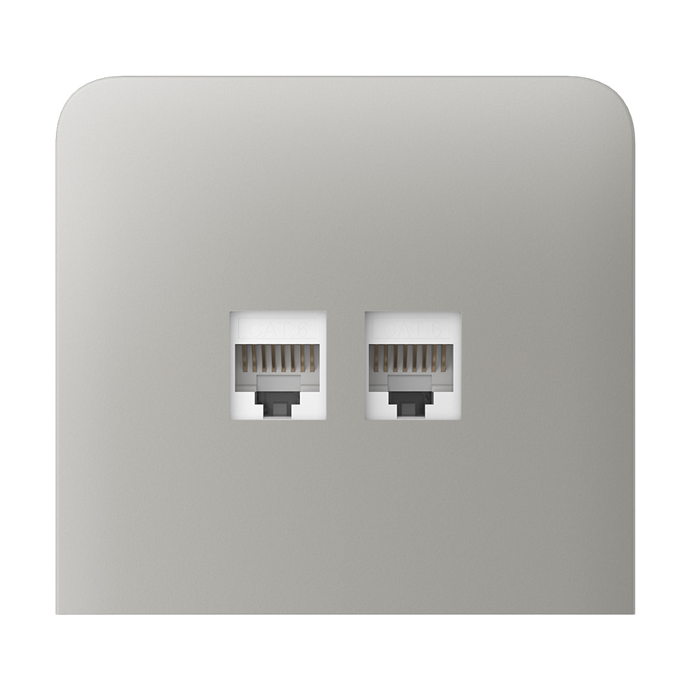 Фронтальная панель Ajax SideCover (LAN) vertical oyster/устричная для интернет-розетки Outlet (LAN) купить в Украине