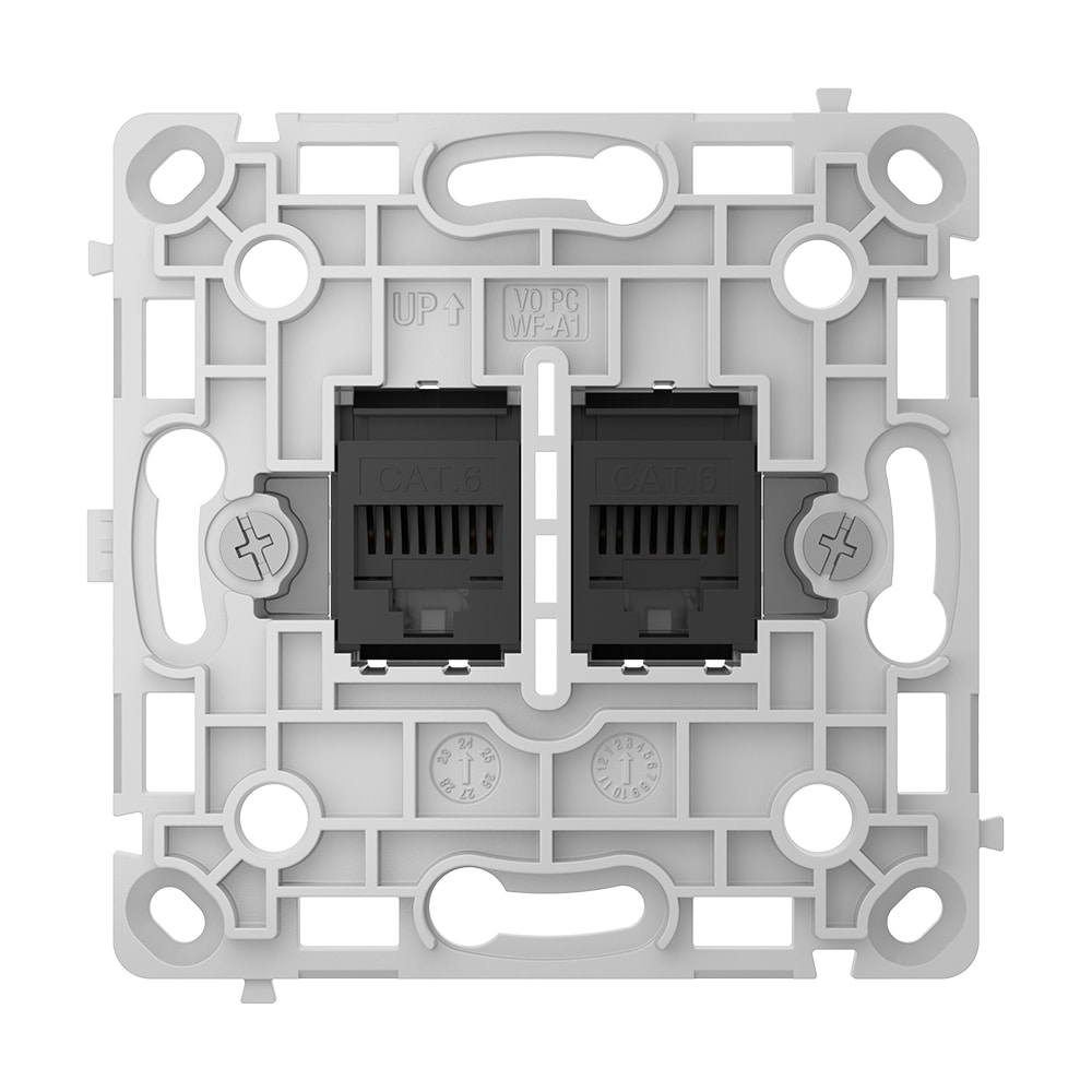 Механізм розетки Ajax OutletCore (LAN) vertical Black для інтернет-розетки Outlet (LAN) купити в Україні