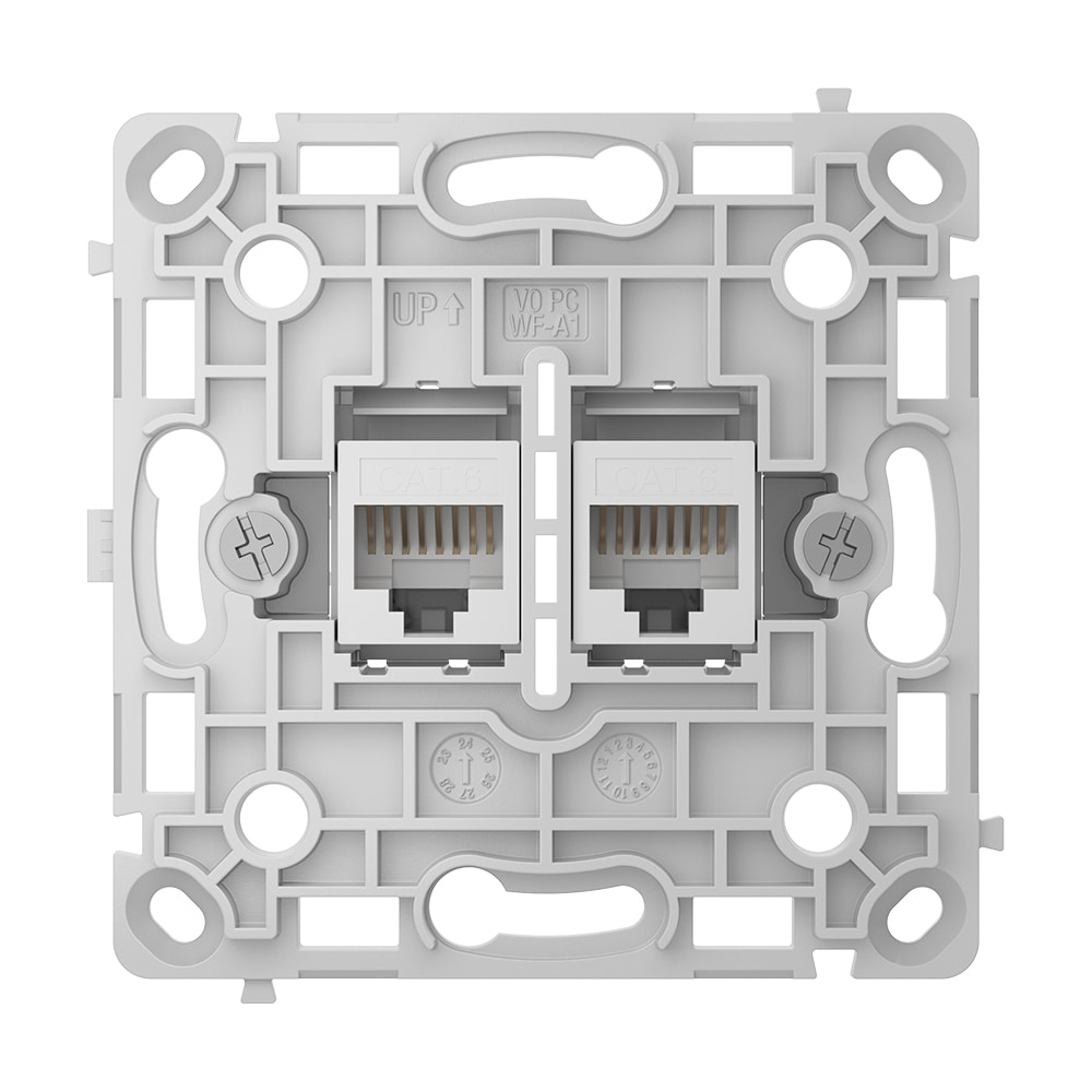 Механізм розетки Ajax OutletCore (LAN) vertical White для інтернет-розетки Outlet (LAN) купити в Україні