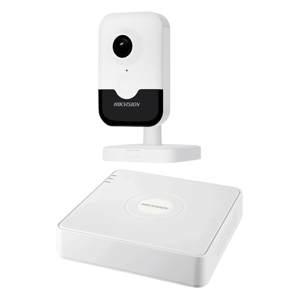 Комплект IP-відеонагляду на 1 камеру Hikvision IP-Video Kit 1x4Mp (C) Mic WiFi: 1 внутрішня 4Mp Wi-Fi відеокамера + 4-канальний 6Mp відеореєстратор купити в Україні