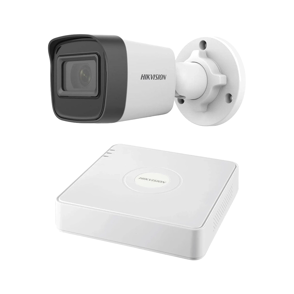 Комплект IP-відеонагляду на 1 камеру Hikvision IP-Video Kit 1x2Mp (B): 1 циліндрична 2Mp відеокамера + 4-канальний 6Mp відеореєстратор купити в Україні
