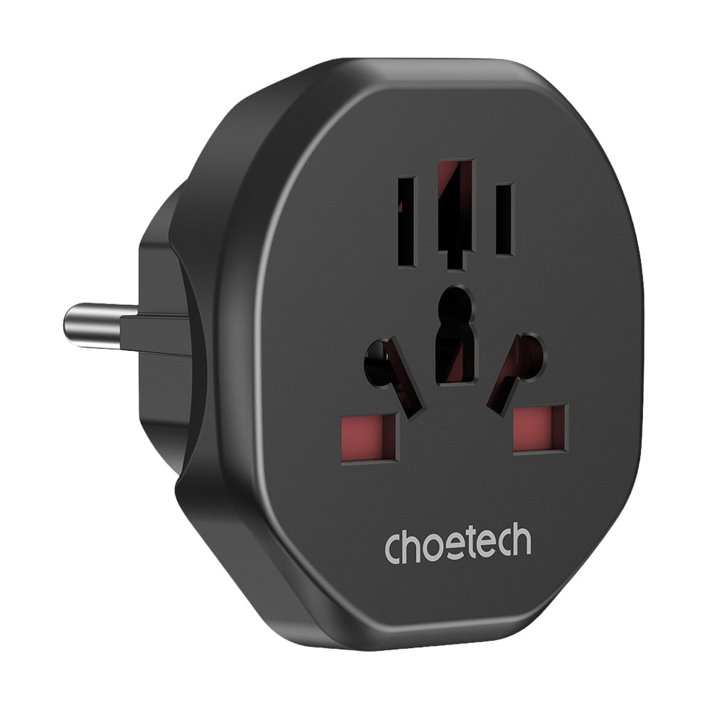 Перехідник мережевий EU – універсальна розетка Choetech PD5030 2500W 10A купити в Україні