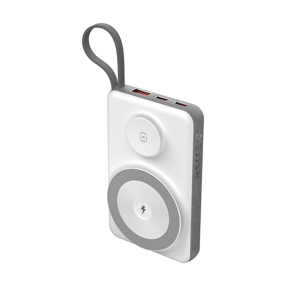 Повербанк 10000mAh Choetech B695 White QC3.0 PD3.0 бездротова зарядка смартфонів та Apple Watch купити в Україні