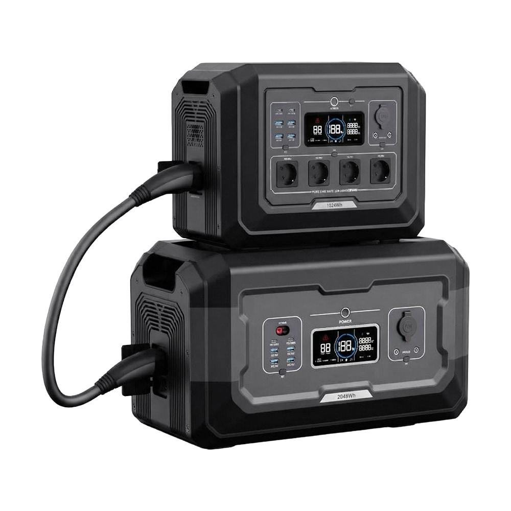 Комплект резервного живлення OUPES 3072Wh 2000W: зарядна станція OUPES Mega 1 S1 2000W 1024Wh LiFePO4 та додаткова батарея OUPES S2-BAT 2048Wh LiFePO4 купити в Україні