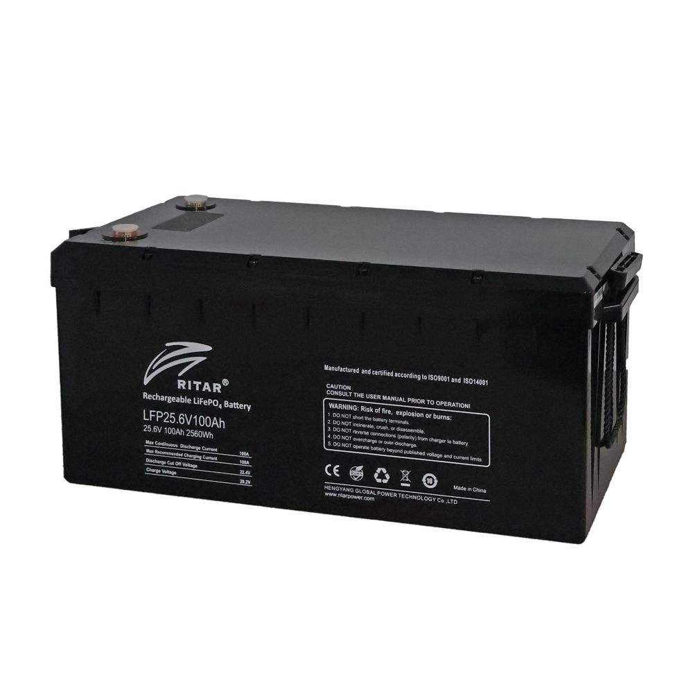 Аккумуляторная батарея литий-железо-фосфатная 25.6В 100А*ч Ritar LiFePO4 25.6V 100Ah 2560Wh купить в Украине