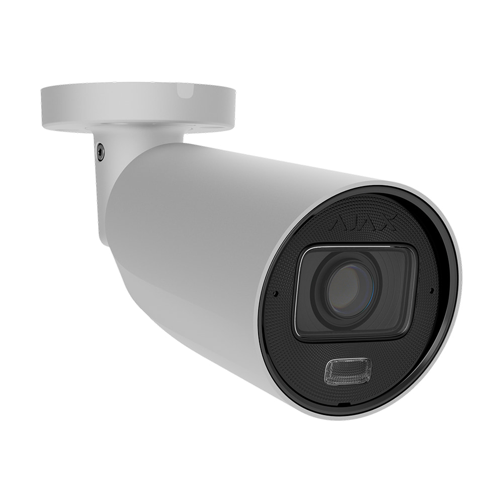 IP-відеокамера 8Mp Ajax BulletCam HLVF (8 Mp) White f=2.8-12mm, ІЧ+LED-підсвічування, з мікрофоном купити в Україні
