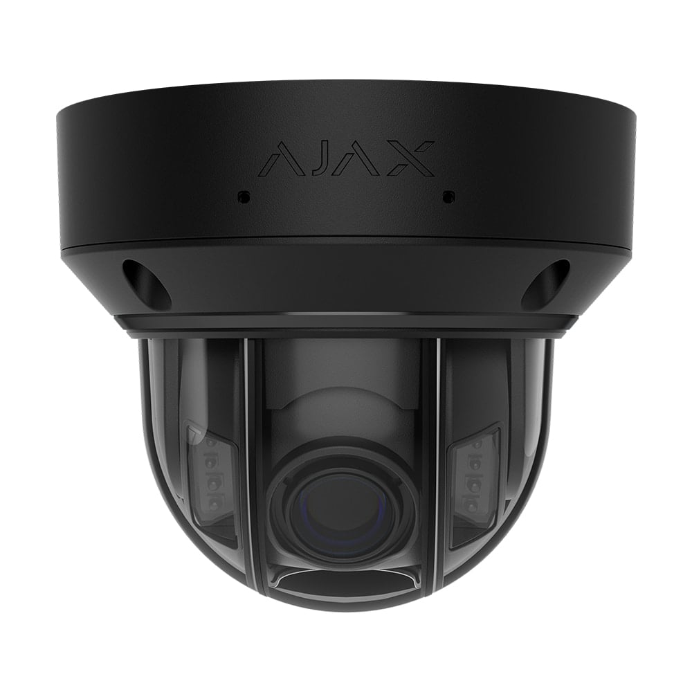 IP-відеокамера 8Mp Ajax DomeCam HLVF (8 Mp) Black f=2.8-12mm, ІЧ+LED-підсвічування, з мікрофоном купити в Україні
