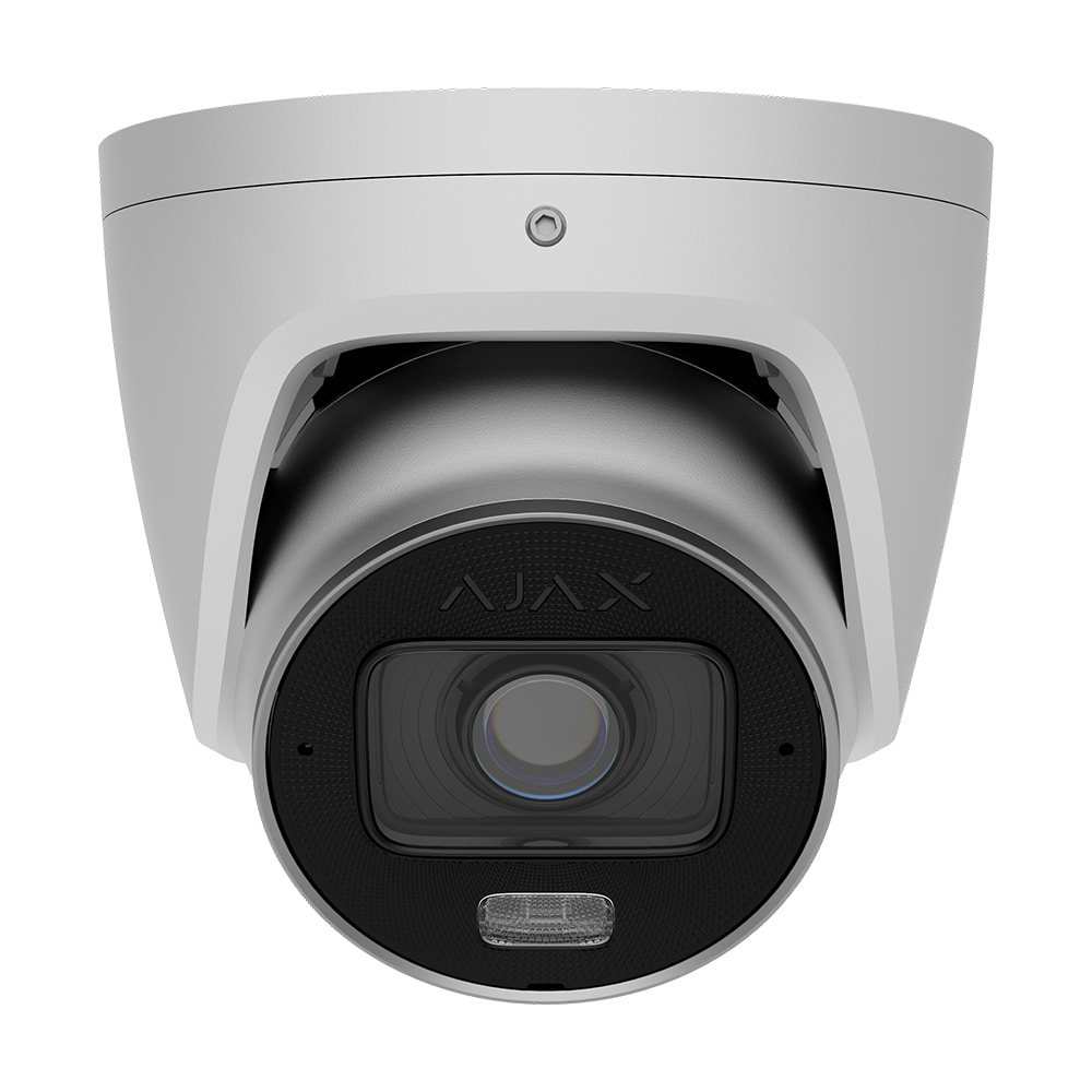 IP-видеокамера 5Mp Ajax TurretCam HLVF (5 Mp) White f=2.8-12mm, ИК+LED-подсветка, с микрофоном купить в Украине