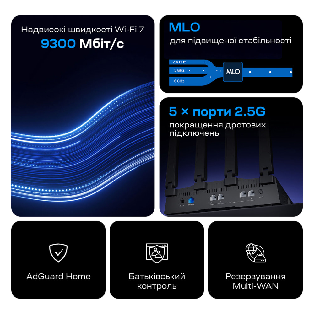 WiFi 7 маршрутизатор GL.iNet Flint 3 (GL-BE9300-EU) 2.5G