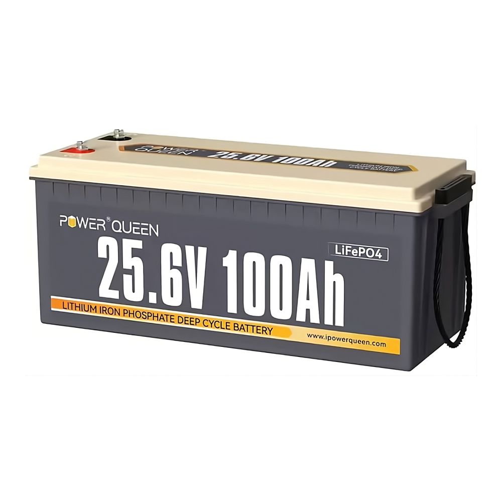 Акумуляторна батарея літій-залізо-фосфатна 25.6В 100А*год LiFePO4 Power Queen 25.6V 100Ah, 2560Wh, BMS 100A, 532*207*215мм купити в Україні