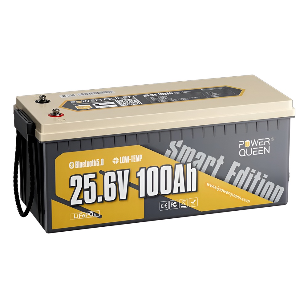 Акумуляторна батарея літій-залізо-фосфатна з Bluetooth 25.6В 100А*год LiFePO4 Power Queen P24V100-100-BASIC-BT-8-A160 купити в Україні