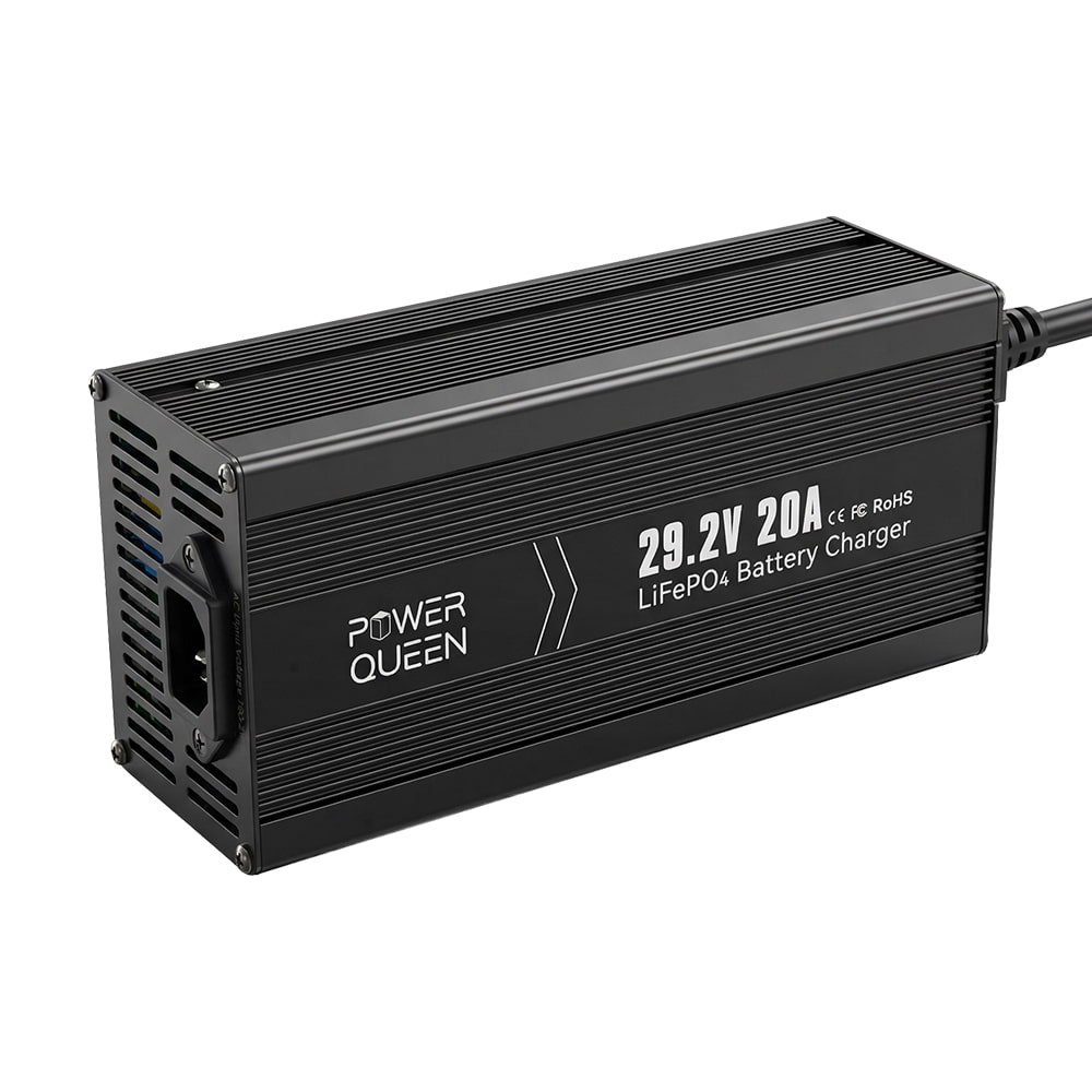 Зарядное устройство для аккумуляторных батарей LiFePO4 29.2V/20A Power Queen P24V20A-BCHA-MINI-X купить в Украине