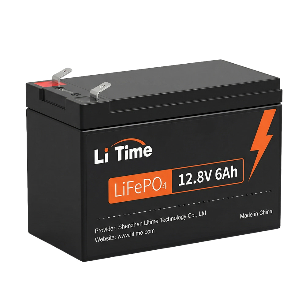 Акумуляторна батарея літій-залізо-фосфатна 12.8В 6А*год LiFePO4 LiTime L12V6-6-BASIC-4-A6 купити в Україні