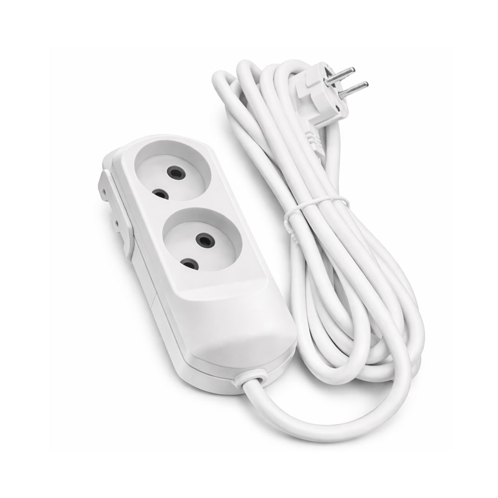 Удлинитель 2 гнезда на 3 метра без заземления белый Neomax 2/3м купить в Украине