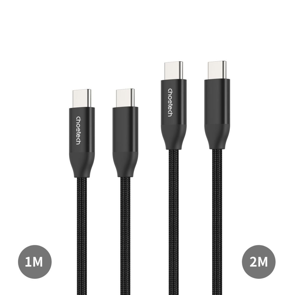 Кабель Choetech ХСС-1060 Black USB-C to USB-C PD3.1 240W 1m+2m, набір з 2 шт. купити в Україні