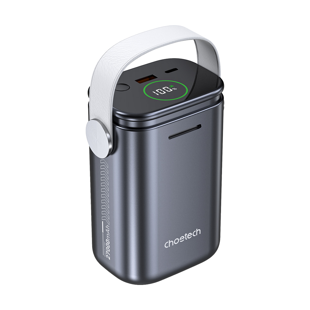 Повербанк 27000mAh Choetech B1022 Grey 100W QC3.0 PD3.0, встроенный кабель купить в Украине