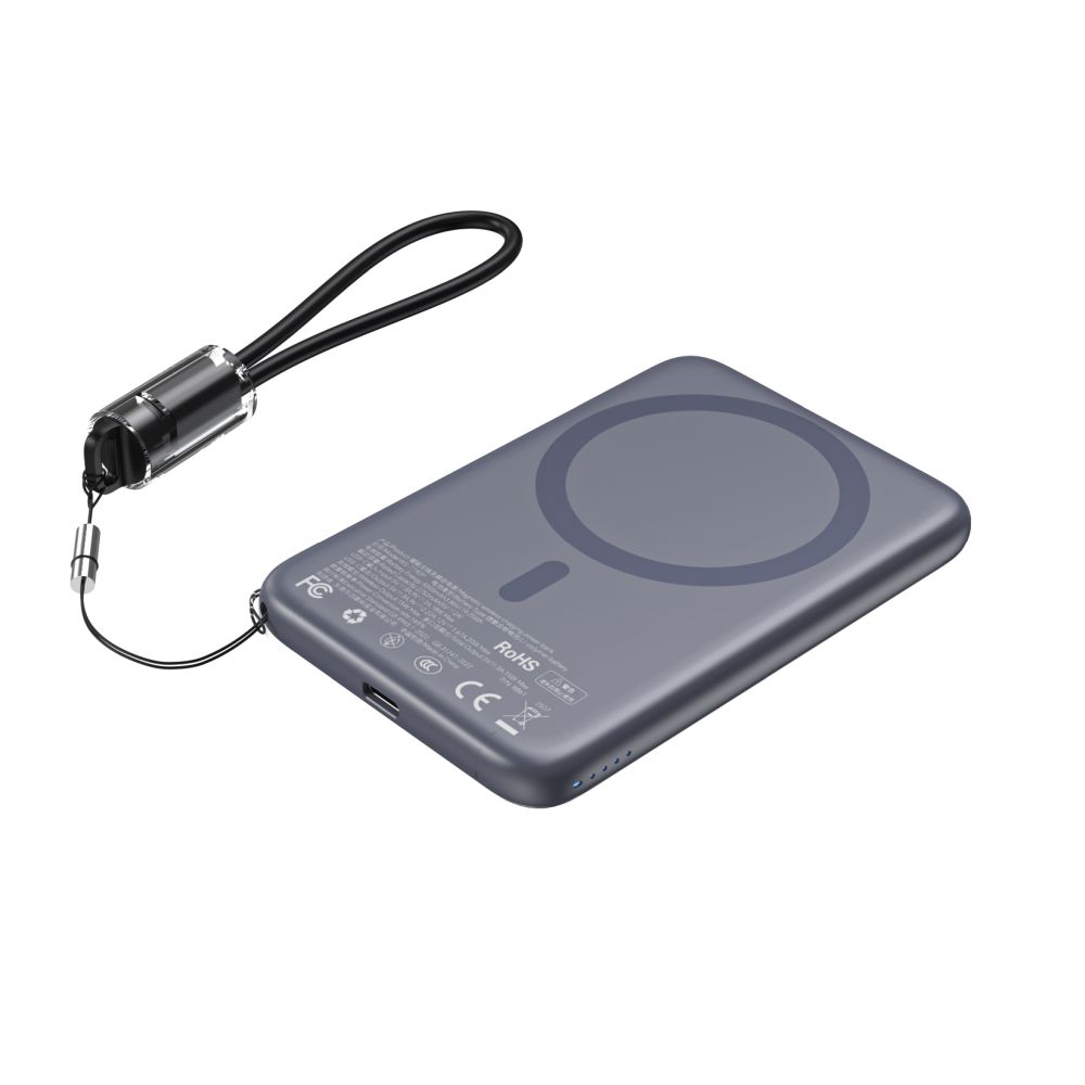 Повербанк 5000mAh Choetech B861 Grey 20W QC3.0 PD3.0 бездротова магнітна зарядка MagSafe купити в Україні